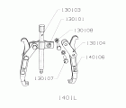 EXTRACTOR REVERSIBLE FORZA SERIE 1400L DE 2 PATAS LARGAS